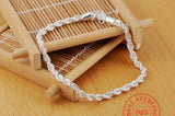 925 Sterling Silver Bracelet 4mm Twist Rope Chain Bangles for Men Women