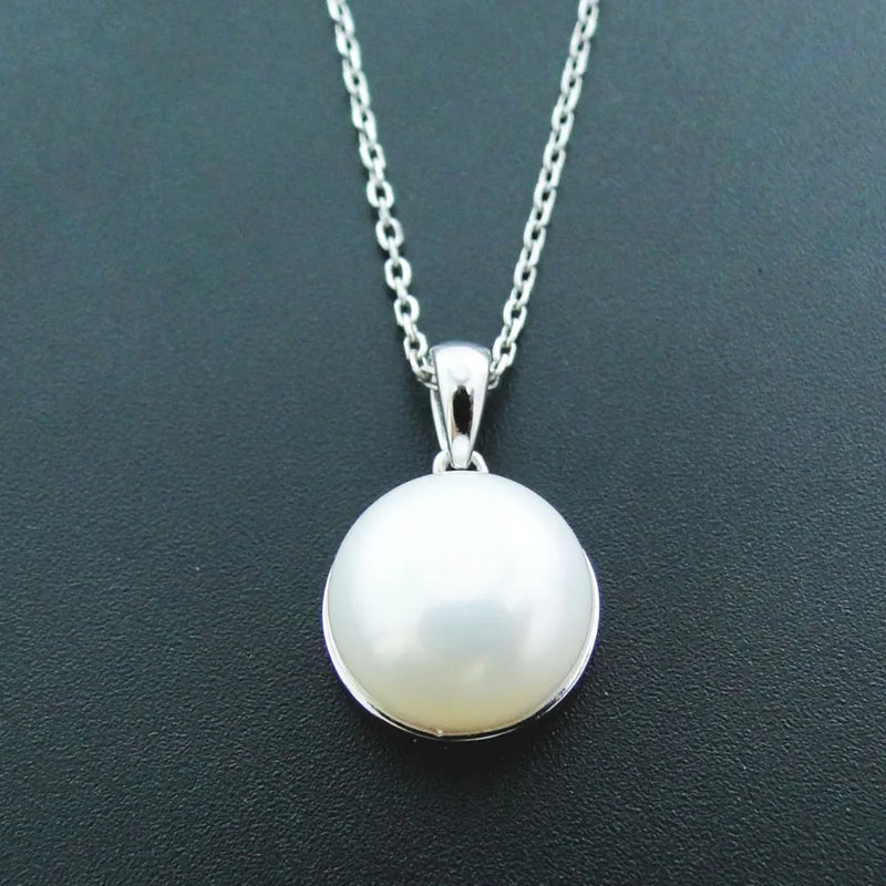 Real Pearl Pendant 925 Sterling Silver Freshwater Pearl Charm