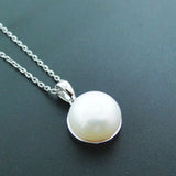 Real Pearl Pendant 925 Sterling Silver Freshwater Pearl Charm