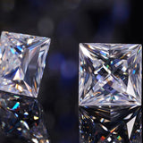 Real Princess Cut Moissanite Diamond 10ct Loose Gemstones Pass Diamond Test
