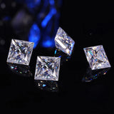 Real Princess Cut Moissanite Diamond 10ct Loose Gemstones Pass Diamond Test