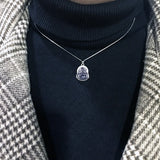 925 Silver Natural Gemstone Pendant Necklace for Women