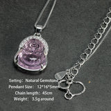 925 Silver Natural Gemstone Pendant Necklace for Women