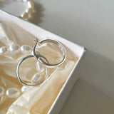 925 Sterling Silver Circle Hoop Earrings Women's Ear Jewelry Minimalist
