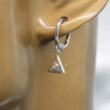 925 Silver CZ Geometric Earrings Fine Jewelry Gift