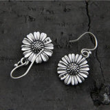 925 Sterling Silver Daisy Drop Earrings Pendants for Women