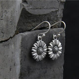 925 Sterling Silver Daisy Drop Earrings Pendants for Women