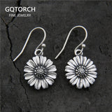 925 Sterling Silver Daisy Drop Earrings Pendants for Women