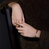 925 Silver Garnet Bracelet Pixiu Shape Men Women Gift