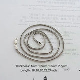 925 Silver Necklace Chain Foxtail 1.6mm Solid Thai Silver Jewelry