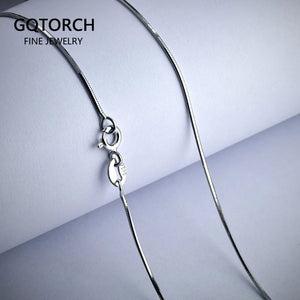 925 Sterling Silver Snake Chain Choker Necklace 16' 18'