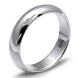 925 Silver Couple Rings Smooth Wedding Band Jewelry