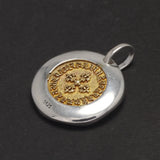925 Sterling Silver Vajra Pestle Pendant Necklace Vermeil Amulet Jewelry