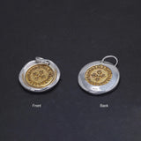 925 Sterling Silver Vajra Pestle Pendant Necklace Vermeil Amulet Jewelry