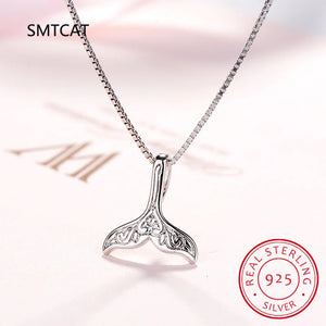 925 Sterling Silver Mermaid Tail Necklace Choker
