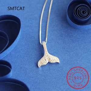 925 Sterling Silver Mermaid Tail Necklace Choker