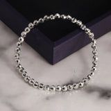 999 Sterling Silver Beads Bracelet For Ladies Kids Minimalism Jewelry