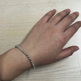 999 Sterling Silver Beads Bracelet For Ladies Kids Minimalism Jewelry