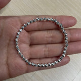 999 Sterling Silver Beads Bracelet For Ladies Kids Minimalism Jewelry