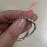 999 Sterling Silver Beads Bracelet For Ladies Kids Minimalism Jewelry