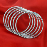 Pure S999 Sterling Silver Bangle Glossy Bracelet Women 8g 10g All Size