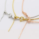 925 Sterling Silver Bracelet Snake Chain Beads Hand Band DIY Jewelry