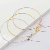 925 Sterling Silver Bracelet Snake Chain Beads Hand Band DIY Jewelry