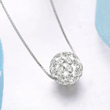 925 Sterling Silver CZ Crystal Pendant Necklace for Women