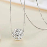 925 Sterling Silver CZ Crystal Pendant Necklace for Women