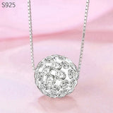 925 Sterling Silver CZ Crystal Pendant Necklace for Women