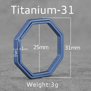 Real Pure Titanium Key Ring TC4 Lightweight Hanging Buckle Key Rings Holder