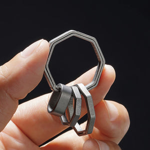 Real Pure Titanium Key Ring TC4 Lightweight Hanging Buckle Key Rings Holder