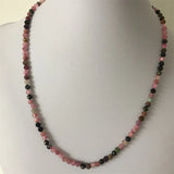 Raw Amethyst Tsavorite Rubellite Tourmaline Turquoise Necklace