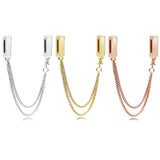 Rose Safety Chain Clip Charm 925 Silver Bead for Bracelet
