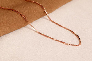 Rose Plated Necklace for Women Water Wave Chain 18 Inches Necklace Pendant