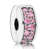 Rose Shining Elegance Crystal Charm 925 Sterling Silver Beads