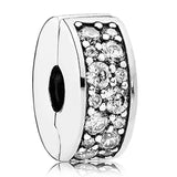 Rose Shining Elegance Crystal Charm 925 Sterling Silver Beads