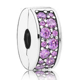 Rose Shining Elegance Crystal Charm 925 Sterling Silver Beads