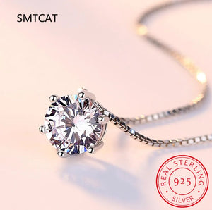 7 Stone Moissanite Diamond Necklace 3.2CT VVS1 Pendant