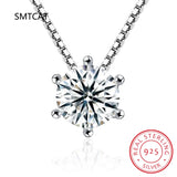 3.2CT Round Cut Moissanite Necklace Sterling Silver
