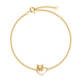Real S925 Silver Fox Bracelet for Women's Silver Fine Jewelry