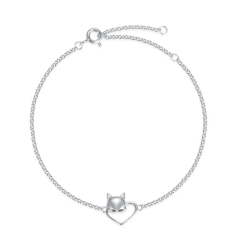 Real S925 Silver Fox Bracelet for Women's Silver Fine Jewelry