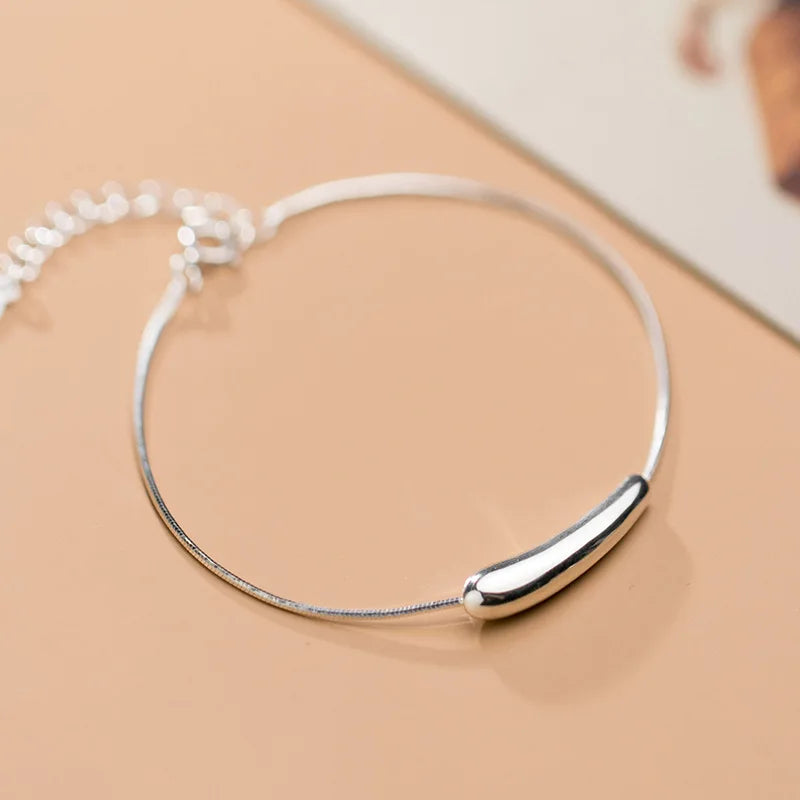 S925 Sterling Silver Bracelet Simplicity Glossy Temperament Hand Accessories