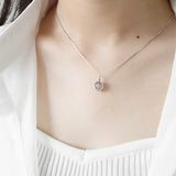 S925 Silver Moonstone Pendant Necklace