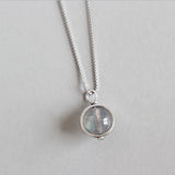S925 Silver Moonstone Pendant Necklace