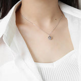 S925 Silver Moonstone Pendant Necklace