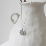 S925 Silver Moonstone Pendant Necklace