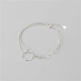 S925 Sterling Silver Circular Beads Friendship Bracelet
