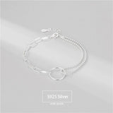 S925 Sterling Silver Circular Beads Friendship Bracelet