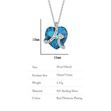 S925 Sterling Silver Letter Necklace With Heart Crystal Women